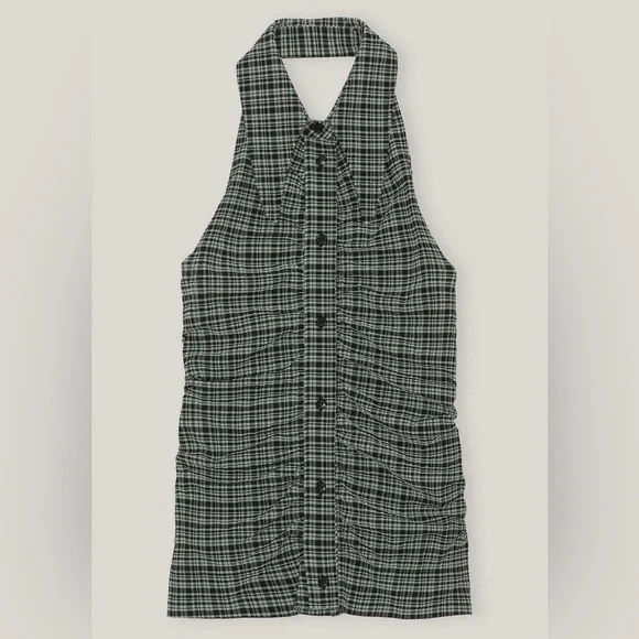 [ganni] NWT 2pc seersucker halter top and kick flare pants set - Picture 9 of 16